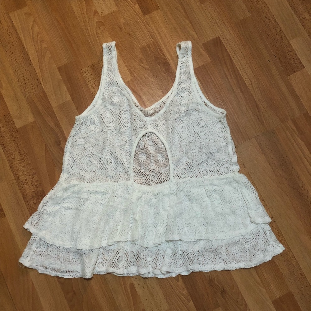 Lace Ruffle Tank Top - Picture 2 of 2